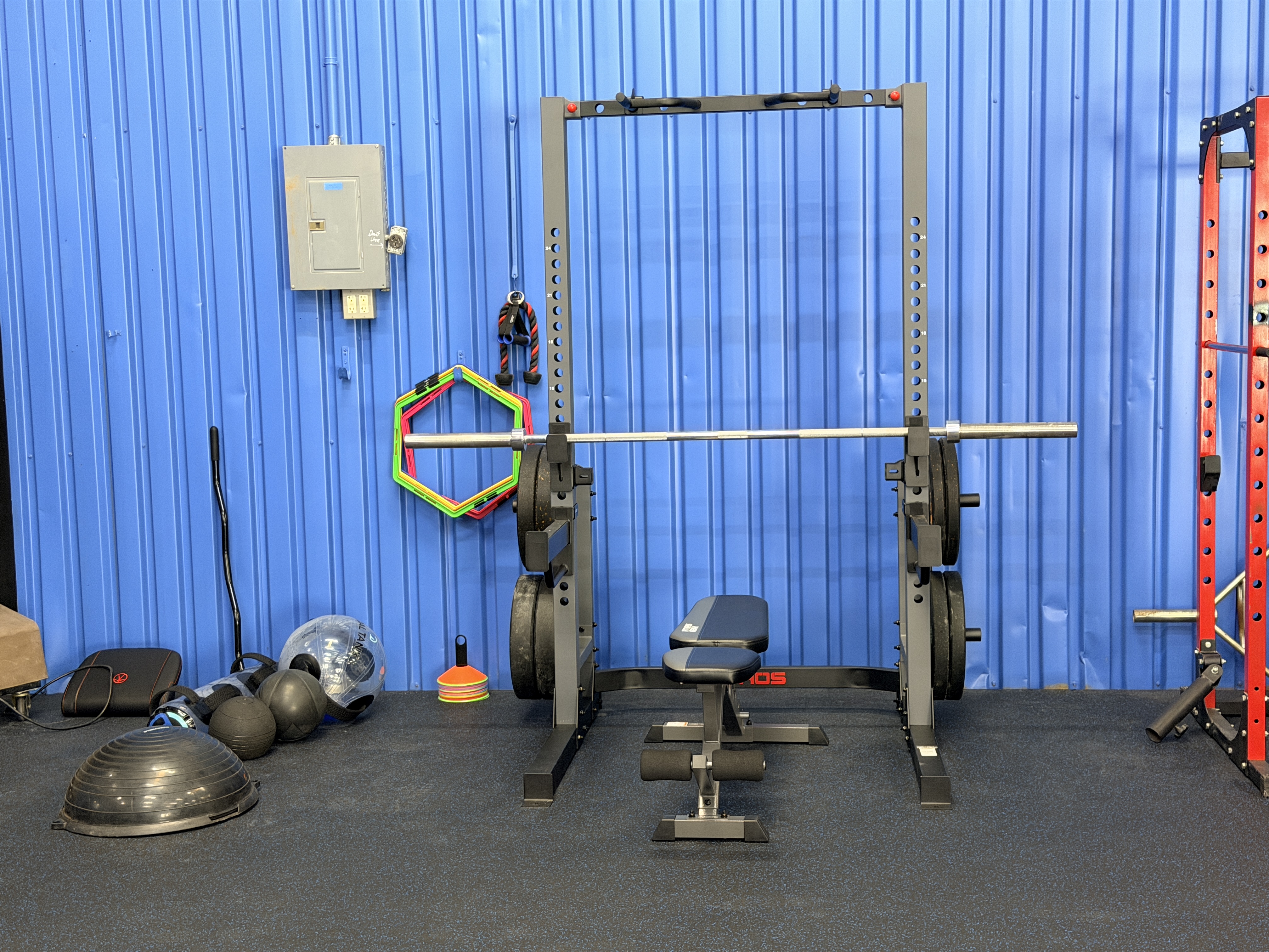 Cage setup from pitcher perspective